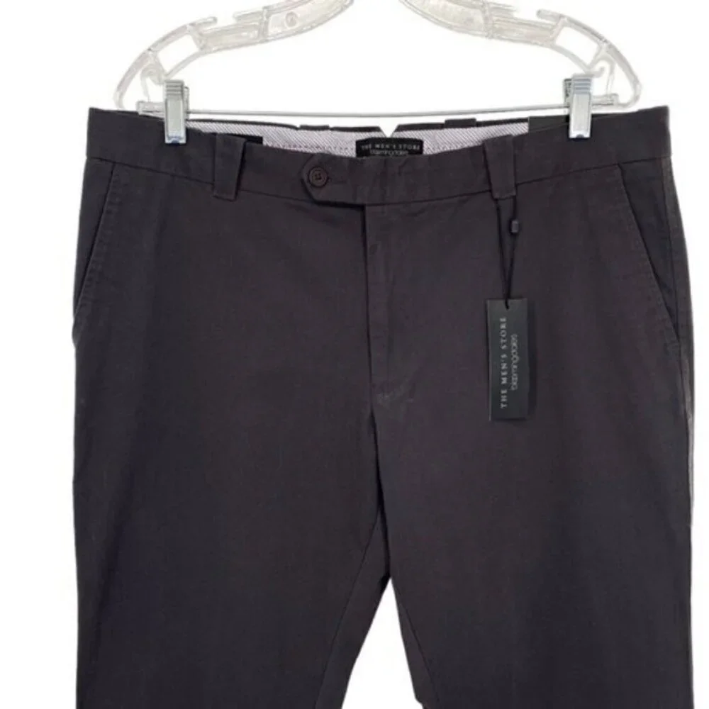 Bloomingdales Mens Cotton Tailored Fit Khaki Chino Pants New
